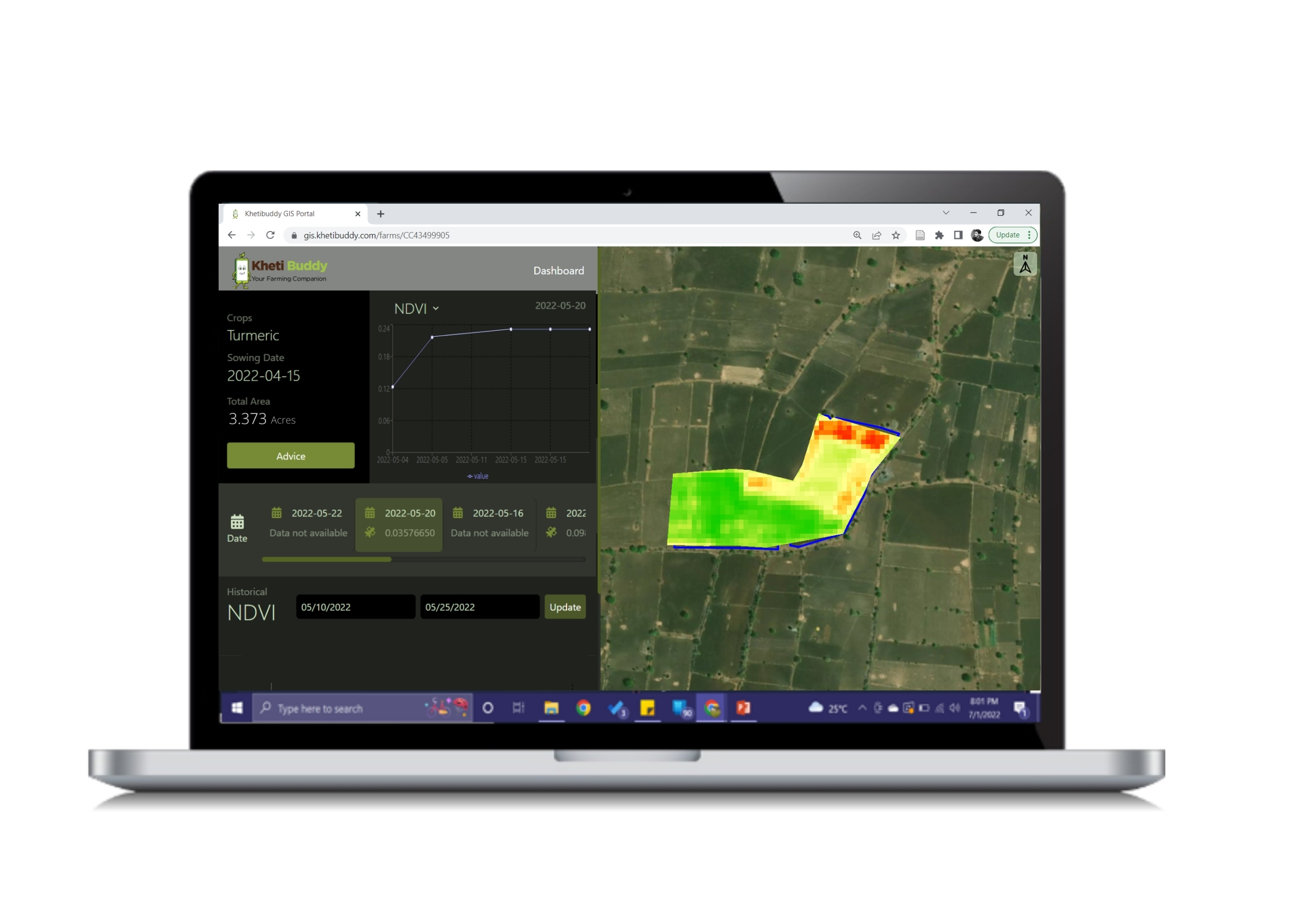 screenshot of Kheti Buddy